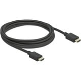 DeLOCK 85389 cable HDMI 2,5 m HDMI tipo A (Estándar) Negro negro, 2,5 m, HDMI tipo A (Estándar), HDMI tipo A (Estándar), 3D, 49 Gbit/s, Negro