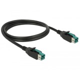 DeLOCK 85492 cable de transmisión Negro 1 m PoweredUSB negro, 1 m, PoweredUSB, PoweredUSB