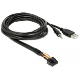 DeLOCK 85718 cable USB 1,5 m USB A Negro negro, 1,5 m, USB A, USB A, Negro