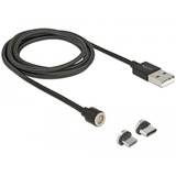 DeLOCK 85723 cable USB 1,1 m USB 2.0 USB A USB C/Micro-USB B Negro negro, 1,1 m, USB A, USB C/Micro-USB B, USB 2.0, 480 Mbit/s, Negro