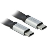 DeLOCK 85926 cable USB 0,22 m USB 3.2 Gen 2 (3.1 Gen 2) USB C Negro, Plata negro/Plateado, 0,22 m, USB C, USB C, USB 3.2 Gen 2 (3.1 Gen 2), 10000 Mbit/s, Negro, Plata