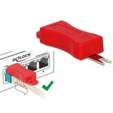 DeLOCK 86412 bloqueador de puerto RJ-45 Rojo 4 pieza(s), Kit de herramientas rojo, RJ-45, Rojo, 4 pieza(s), Bolsa de plástico, 23 mm, 80,5 mm