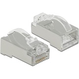 DeLOCK 86474 conector RJ-45 Transparente, Enchufe transparente, RJ-45, Transparente, Macho, Derecho, Policarbonato, Cat6