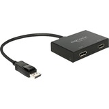 DeLOCK 87665 adaptador de cable de vídeo 0,3 m DisplayPort 2 x DisplayPort Negro, Display Port Splitter negro, 0,3 m, DisplayPort, 2 x DisplayPort, Macho, Hembra, 1.1a
