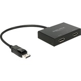 DeLOCK 87665 adaptador de cable de vídeo 0,3 m DisplayPort 2 x DisplayPort Negro, Display Port Splitter  negro, 0,3 m, DisplayPort, 2 x DisplayPort, Macho, Hembra, 1.1a