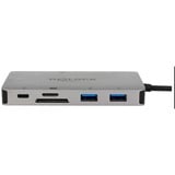 DeLOCK 87735 , Estación de acoplamiento plateado, base para portátil y replicador de puertos Alámbrico USB 3.2 Gen 1 (3.1 Gen 1) Type-C Gris