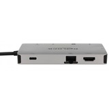 DeLOCK 87735 , Estación de acoplamiento plateado, base para portátil y replicador de puertos Alámbrico USB 3.2 Gen 1 (3.1 Gen 1) Type-C Gris