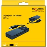 DeLOCK 87737 divisor de video DisplayPort 3x DisplayPort, Display Port Splitter  negro, DisplayPort, 3x DisplayPort, 7680 x 4320 Pixeles, Negro, 30 Hz, 0,125 m