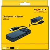 DeLOCK 87737 divisor de video DisplayPort 3x DisplayPort, Display Port Splitter  negro, DisplayPort, 3x DisplayPort, 7680 x 4320 Pixeles, Negro, 30 Hz, 0,125 m