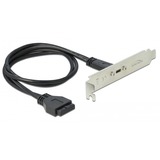 DeLOCK 89937 cable USB 0,5 m USB 3.2 Gen 1 (3.1 Gen 1) USB C Negro, Acero inoxidable, Tapa de ranura negro, 0,5 m, USB C, USB 3.2 Gen 1 (3.1 Gen 1), Macho/Macho, 5000 Mbit/s, Negro, Acero inoxidable