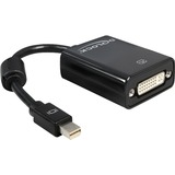 DeLOCK Adapter mini Displayport 0,18 m DVI-I Negro, Adaptador 0,18 m, Mini DisplayPort, DVI-I, Macho, Hembra, Negro