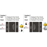 DeLOCK DisplayPort Conmutadores de vídeo, Display Port Switch  negro, DisplayPort, Negro, De plástico, 3840 x 2160 Pixeles, 5 V, 820 mm