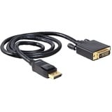 DeLOCK Displayport > DVI 24+1 m/m 1m DVI-D, Adaptador negro, 1 m, Displayport, DVI-D, Macho/Macho