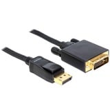 DeLOCK Displayport > DVI 24+1 m/m 3m DVI-D Negro, Cable negro, 3 m, Displayport, DVI-D, Negro, Macho/Macho