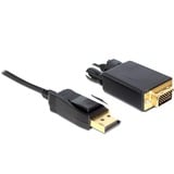 DeLOCK Displayport > DVI 24+1 m/m 5m DVI-D, Adaptador negro, 5 m, Displayport, DVI-D, Macho/Macho