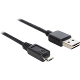 DeLOCK EASY-USB 2.0-A - USB 2.0 micro-B, 1m cable USB USB A Micro-USB B Negro negro, 1m, 1 m, USB A, Micro-USB B, USB 2.0, Macho/Macho, Negro