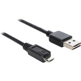 DeLOCK EASY-USB 2.0-A - USB 2.0 micro-B, 3m cable USB USB A Micro-USB B Negro negro, 3m, 3 m, USB A, Micro-USB B, USB 2.0, Macho/Macho, Negro