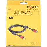 DeLOCK HDMI 1.3b Cable 1.8m male / male cable HDMI 1,8 m HDMI tipo A (Estándar) negro, 1,8 m, HDMI tipo A (Estándar), HDMI tipo A (Estándar), 10,2 Gbit/s