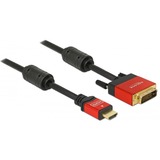DeLOCK HDMI - DVI Cable 1.8m male / male 1,8 m DVI-D, Adaptador negro, 1,8 m, HDMI, DVI-D, 5,1 Gbit/s, Macho/Macho