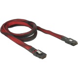 M/M SAS Cable 0,1 m Negro, Rojo