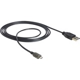 DeLOCK USB 2.0-A - USB micro-B, 1.5m cable USB 1,5 m USB A Micro-USB B Negro negro, 1.5m, 1,5 m, USB A, Micro-USB B, USB 2.0, Macho/Macho, Negro