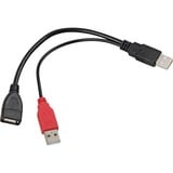DeLOCK USB data / power cable cable USB, Cable Y negro/Rojo