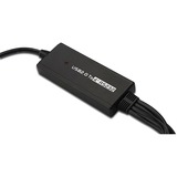 Digitus Cable ® USB 2.0 a 4 RS232 negro, Negro, 1,5 m, USB tipo A, DB-9, Macho, Macho