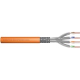 Digitus Cable de instalación de par trenzado CAT 7 S-FTP, AWG 23/1 naranja, AWG 23/1, 100 m, Cat7, S/FTP (S-STP)