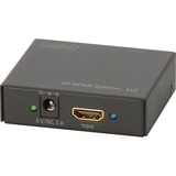 Digitus DS-46304 divisor de video HDMI 2x HDMI, Splitter HDMI negro, HDMI, 2x HDMI, 4096 x 2160 Pixeles, Negro, 36 bit, 5 V