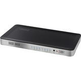 Digitus DS-48300 interruptor de video HDMI, Conmutador HDMI negro/Plateado, HDMI, 1.3b, 1080i,1080p,480p,576i,576p,720p, 6,75 Gbit/s, 8 W, 5VDC, 2A