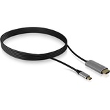 ICY BOX IB-CB020-C 1,8 m HDMI USB Tipo C Plata, Adaptador negro, 1,8 m, HDMI, USB Tipo C, Macho, Macho, Derecho