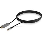 ICY BOX IB-CB020-C 1,8 m HDMI USB Tipo C Plata, Cable negro, 1,8 m, HDMI, USB Tipo C, Macho, Macho, Derecho