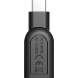 ICY BOX USB 3.0 C - USB 3.0 A Negro, Adaptador negro, USB 3.0 C, USB 3.0 A, Negro