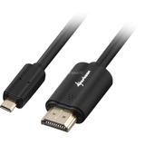 Sharkoon 1.5m, HDMI/Micro HDMI cable HDMI 1,5 m HDMI tipo A (Estándar) HDMI tipo D (Micro) Negro negro, HDMI/Micro HDMI, 1,5 m, HDMI tipo A (Estándar), HDMI tipo D (Micro), 4096 x 2160 Pixeles, 3D, Negro