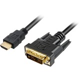 Sharkoon 1m, HDMI/DVI-D Negro, Adaptador negro, HDMI/DVI-D, 1 m, HDMI, DVI-D, Macho, Macho, 1920 x 1080 Pixeles