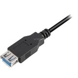 Sharkoon 3m, 2xUSB3.0-A cable USB USB 3.2 Gen 1 (3.1 Gen 1) USB A Negro, Cable alargador negro, 2xUSB3.0-A, 3 m, USB A, USB A, USB 3.2 Gen 1 (3.1 Gen 1), Macho/Hembra, Negro