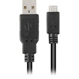 Sharkoon 3m, USB2.0-A/USB2.0 Micro-B cable USB USB A Micro-USB B Negro negro, USB2.0-A/USB2.0 Micro-B, 3 m, USB A, Micro-USB B, USB 2.0, Macho/Macho, Negro