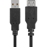 Sharkoon 4044951015399 cable USB 0,5 m USB 2.0 USB A Negro, Cable alargador negro, 0,5 m, USB A, USB A, USB 2.0, Macho/Hembra, Negro