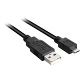 Sharkoon 4044951015498 cable USB 2 m USB 2.0 USB A Micro-USB B Negro negro, 2 m, USB A, Micro-USB B, USB 2.0, Macho/Macho, Negro