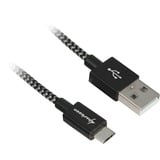 Sharkoon Cable USB 2.0, conector USB-A > conector Micro-USB negro/Gris