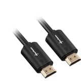 Sharkoon HDMI/HDMI 4K, 1m cable HDMI HDMI tipo A (Estándar) Negro negro, 1m, 1 m, HDMI tipo A (Estándar), HDMI tipo A (Estándar), 3D, Canal de retorno de audio (ARC), Negro