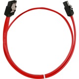 Sharkoon SATA 2 Cable with latch, 50 cm cable de SATA 0,5 m Rojo rojo, 50 cm, 0,5 m, SATA II, Rojo, A granel