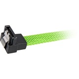 Sharkoon SATA 3 cable de SATA 0,6 m SATA 7-pin Negro, Verde verde, 0,6 m, SATA III, SATA 7-pin, SATA 7-pin, Macho/Macho, Negro, Verde