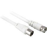 goobay 11829 cable coaxial 3C-2V 1,5 m Tipo F Blanco blanco, 1,5 m, 3C-2V, Tipo F, Coaxial, Blanco
