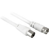 goobay 11831 cable coaxial 3C-2V 5 m Tipo F Blanco blanco, 5 m, 3C-2V, Tipo F, Coaxial, Blanco