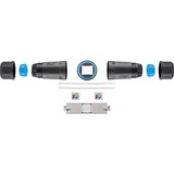 goobay 44414 conector 2 Negro, Embrague negro, Negro, Hembra/Hembra, Plástico, Cat6a, S/UTP (STP), 22/26