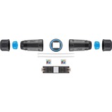 goobay 44416 accesorio para cable, Embrague negro, Negro, 28 mm, 122 mm, 28 mm