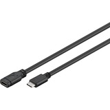 goobay 45393 cable USB 1 m USB 3.2 Gen 1 (3.1 Gen 1) USB C Negro, Cable alargador negro, 1 m, USB C, USB C, USB 3.2 Gen 1 (3.1 Gen 1), 5000 Mbit/s, Negro