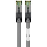 goobay 55134 cable de red Gris 0,25 m Cat8.1 S/FTP (S-STP) gris, 0,25 m, Cat8.1, S/FTP (S-STP), RJ-45, RJ-45