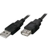 goobay 68904 cable USB 3 m USB 2.0 USB A Negro, Cable alargador negro, 3 m, USB A, USB A, USB 2.0, 480 Mbit/s, Negro